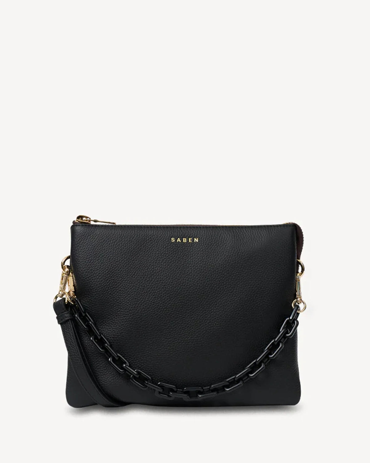 Matilda Crossbody | Black + Tonal Chain