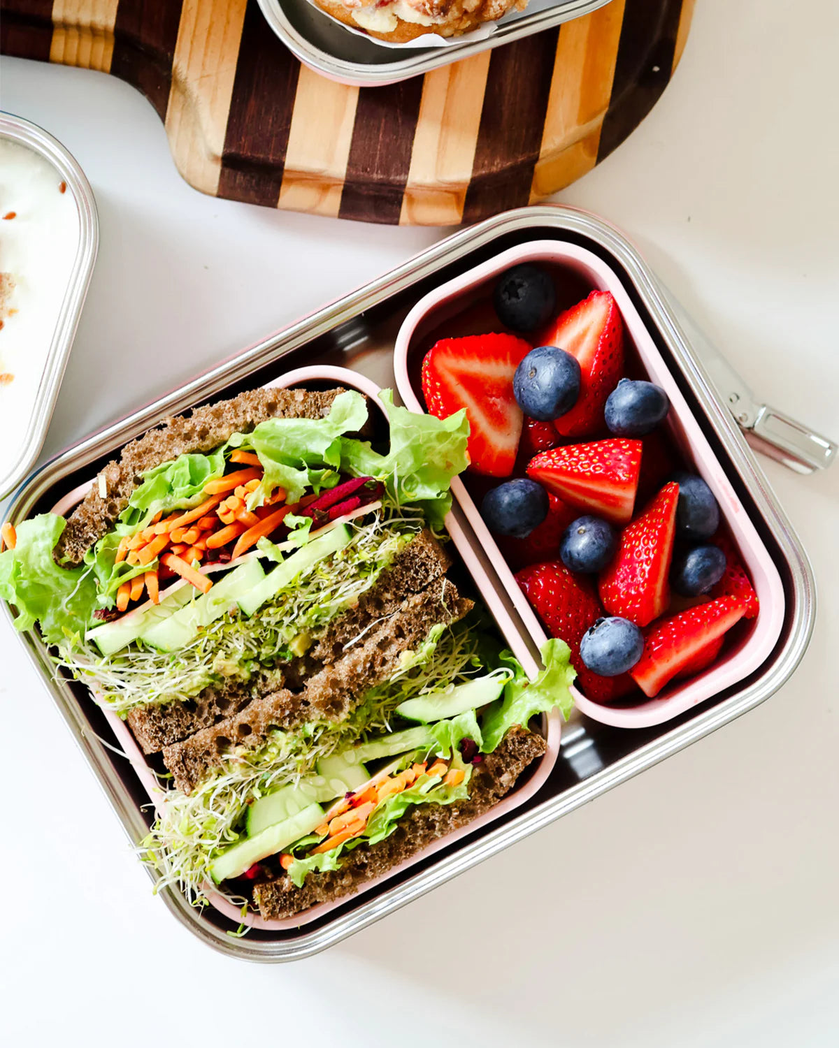 Lunch Container with Silicone Lid | Sky Blue