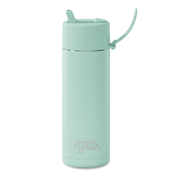 20oz/595ml Ceramic Reusable Bottle with straw lid  | Peppermint