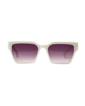 Carnage Sunglasses | Ivory with Purple Lens