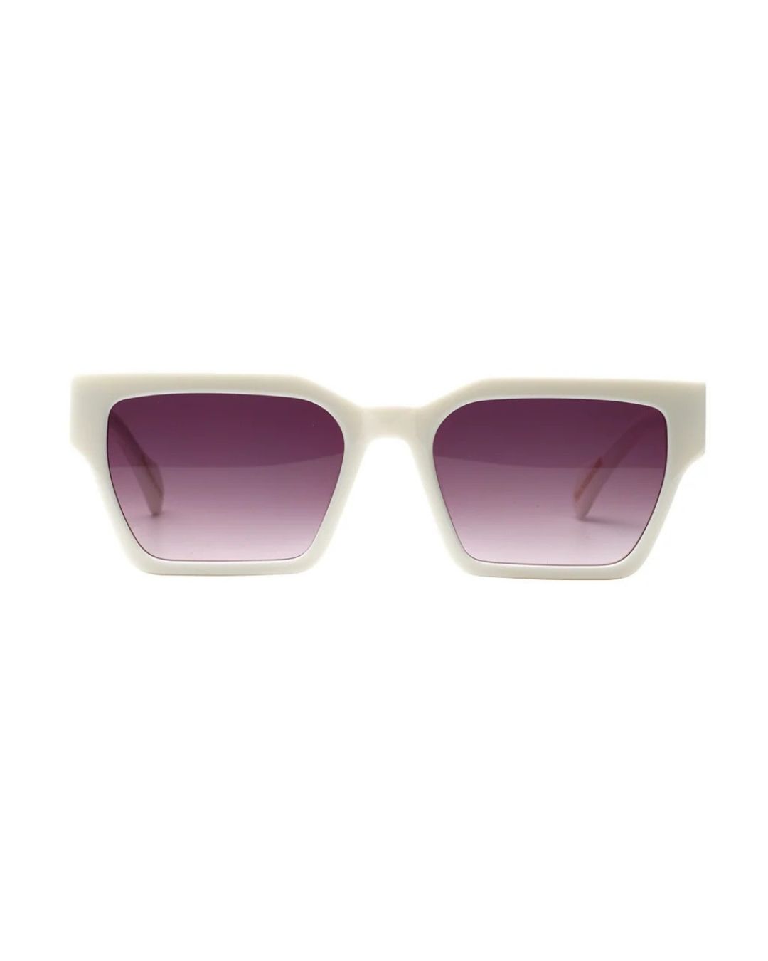 Carnage Sunglasses | Ivory with Purple Lens