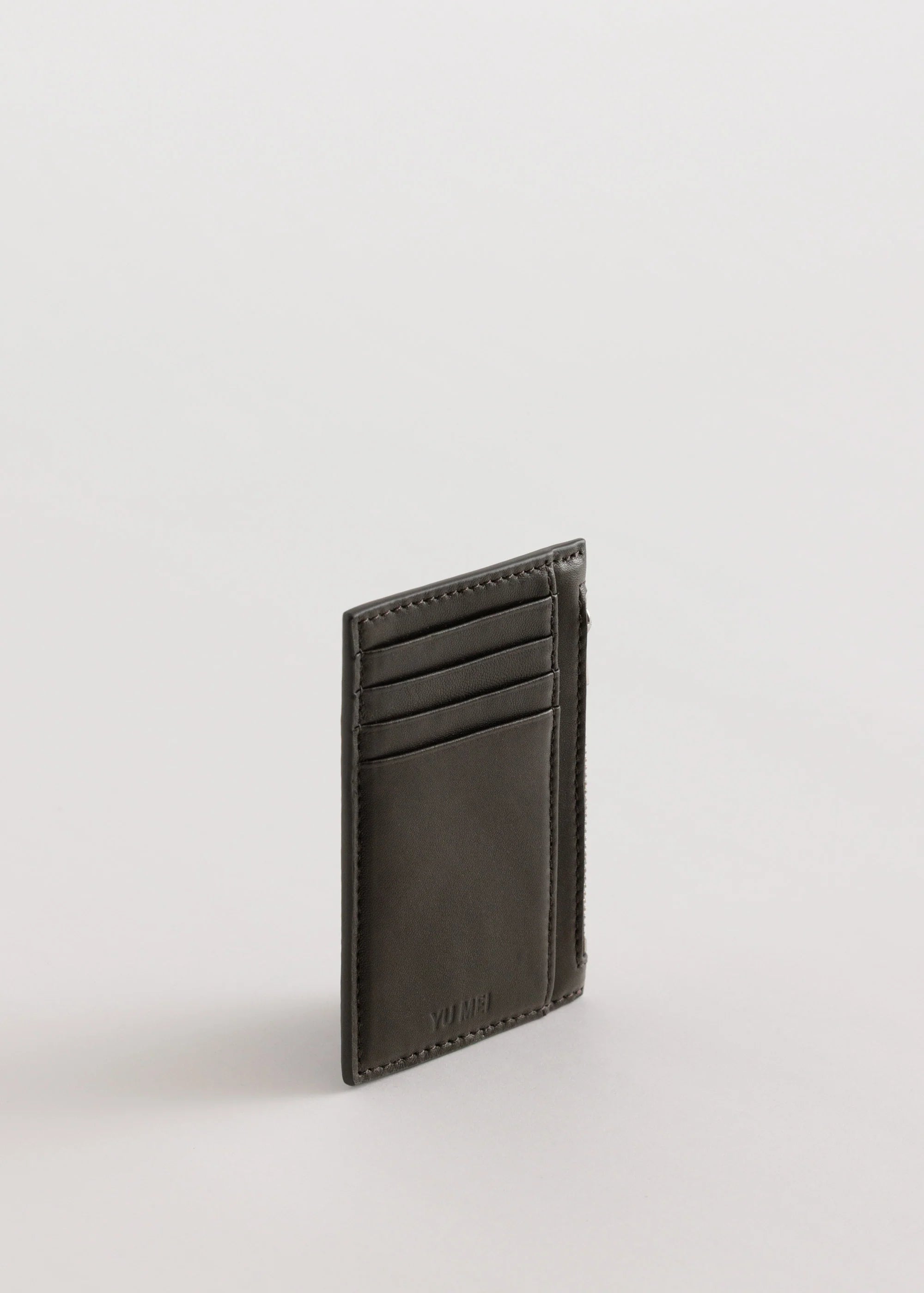 Frank Cardholder | Black Olive Lambskin