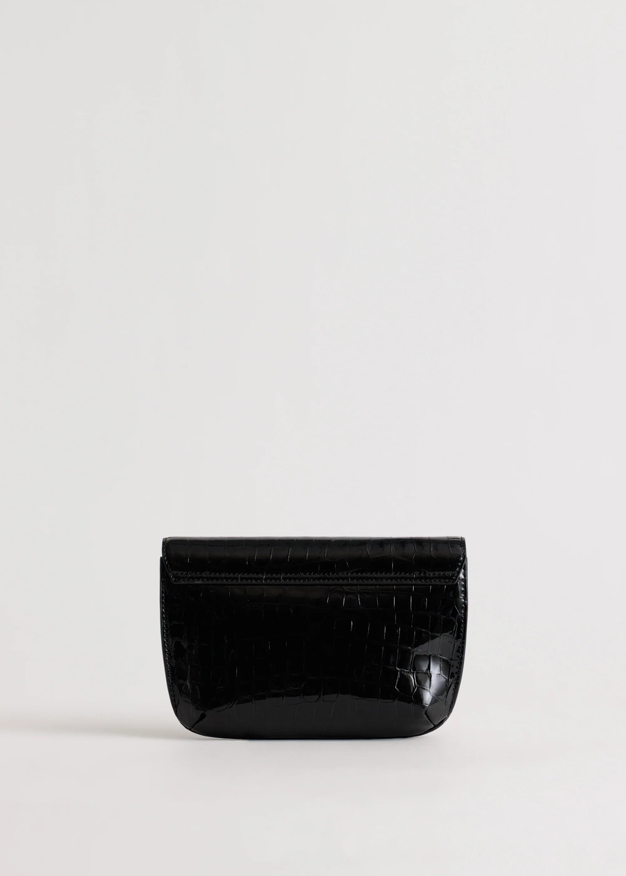 Keriana Clutch | Black Croc