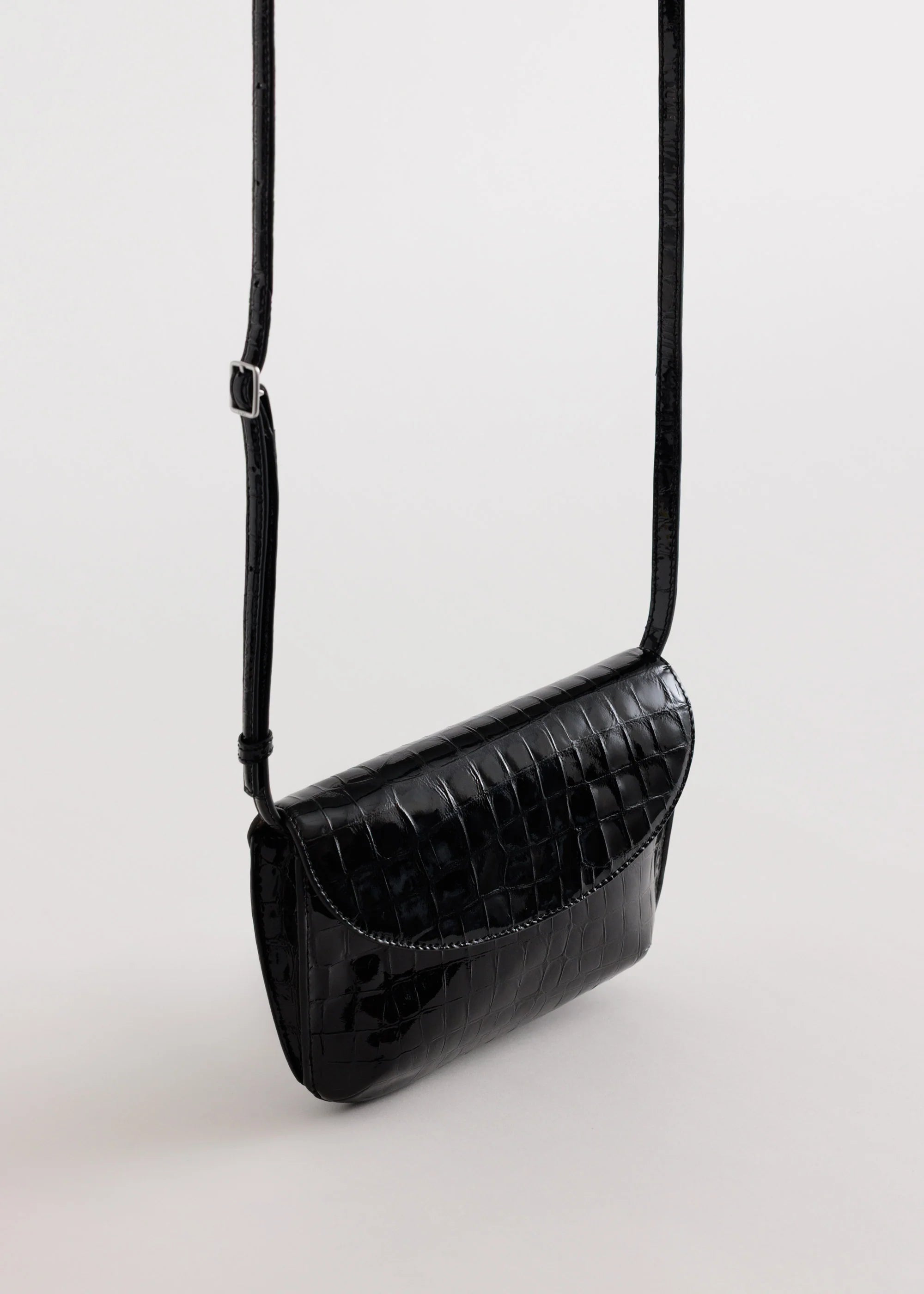 Keriana Clutch | Black Croc