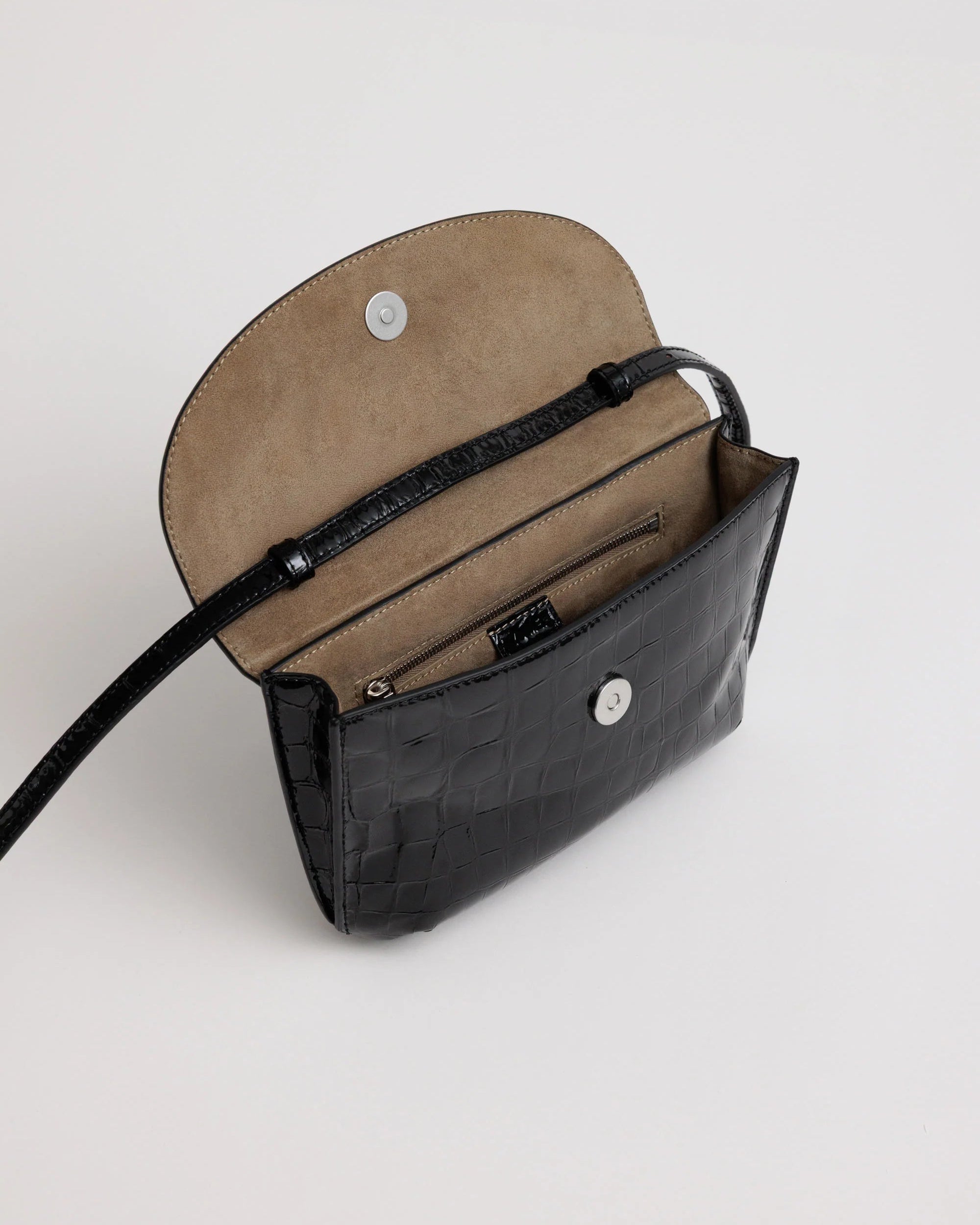 Keriana Clutch | Black Croc