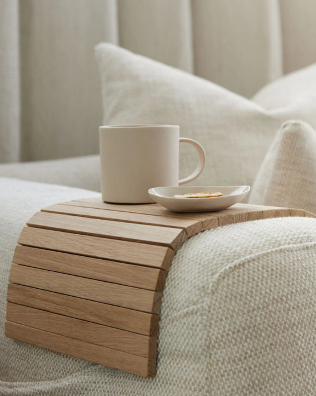 Arm Chair Side Rest | Natural Oak