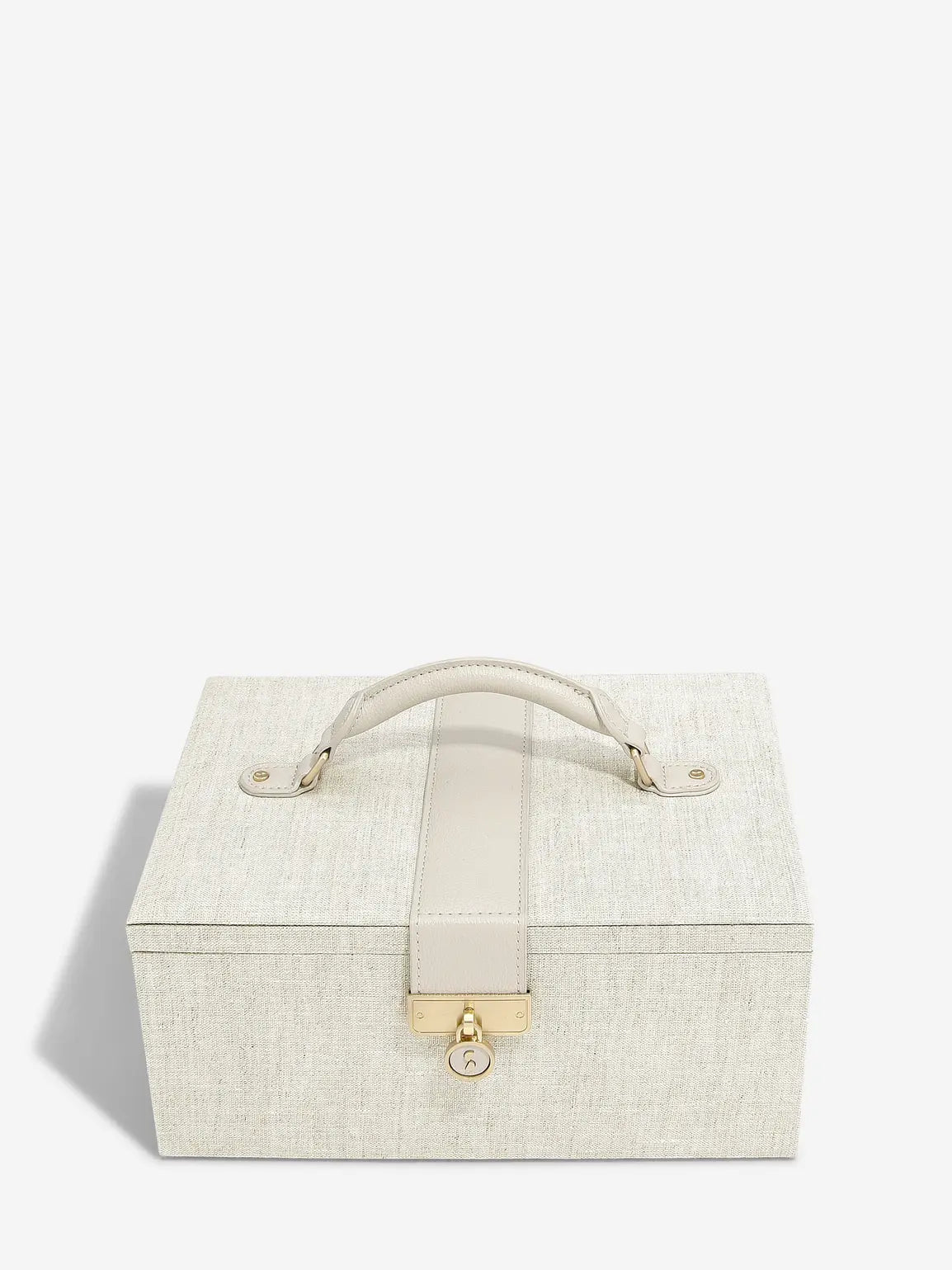 Luxury Classic Jewellery Box | Oatmeal & Linen