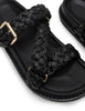 Aki Braided Slide | Black & Gold