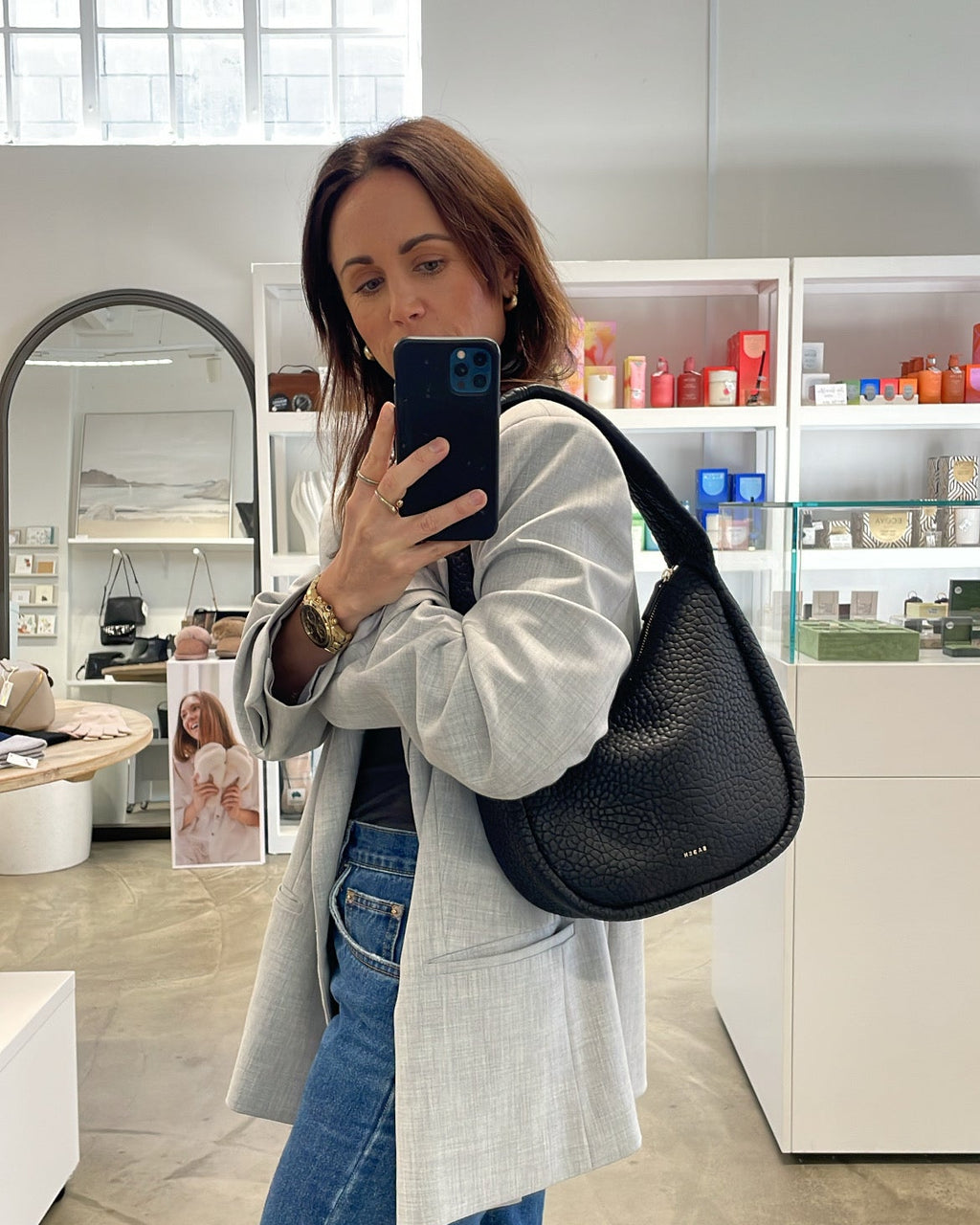 Harper Shoulder Bag | Black Bubble