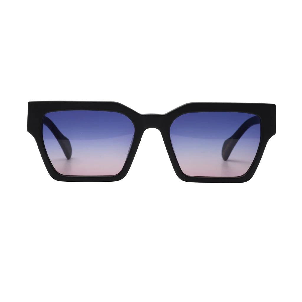Carnage Sunglasses | Matt Black with blue to purple lens