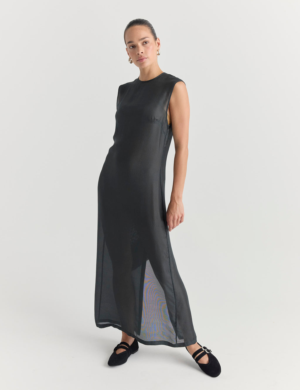 Double Buckle Ballet Flat | Black