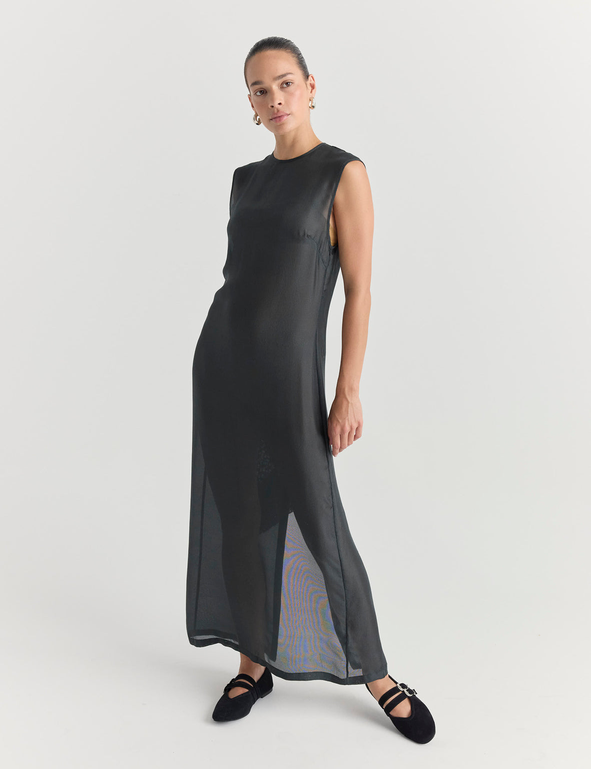 Double Buckle Ballet Flat | Black