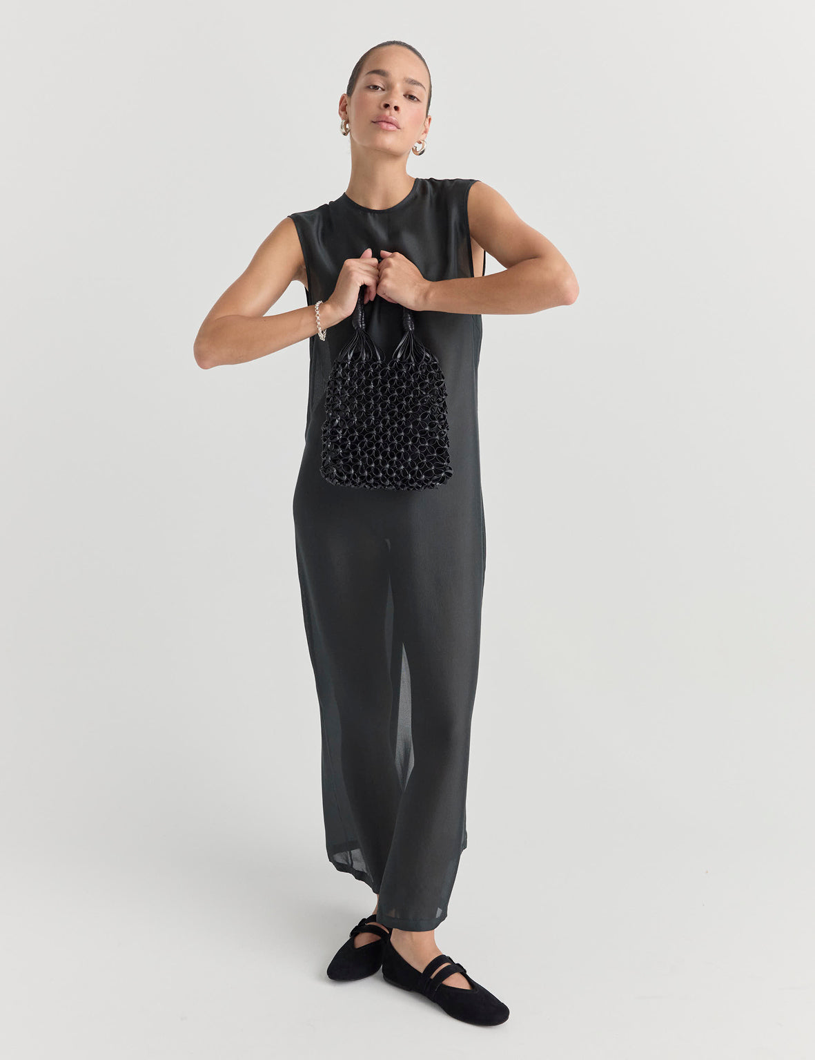 Double Buckle Ballet Flat | Black