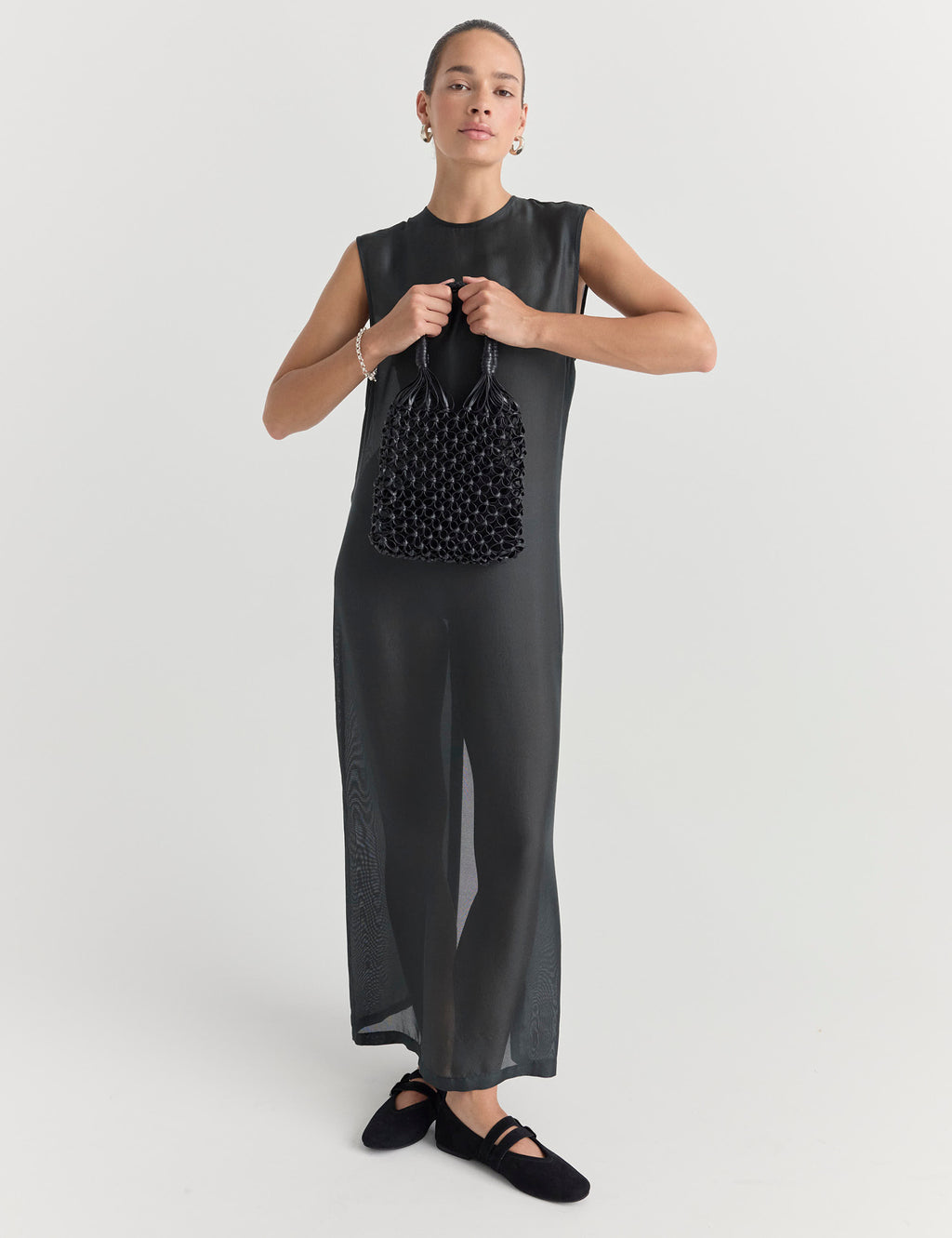 Double Buckle Ballet Flat | Black