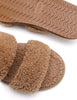 Double Strap Shearling Slipper | Tobacco