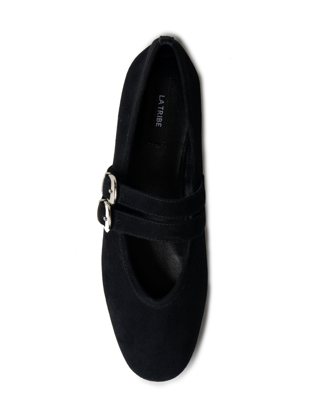 Double Buckle Ballet Flat | Black