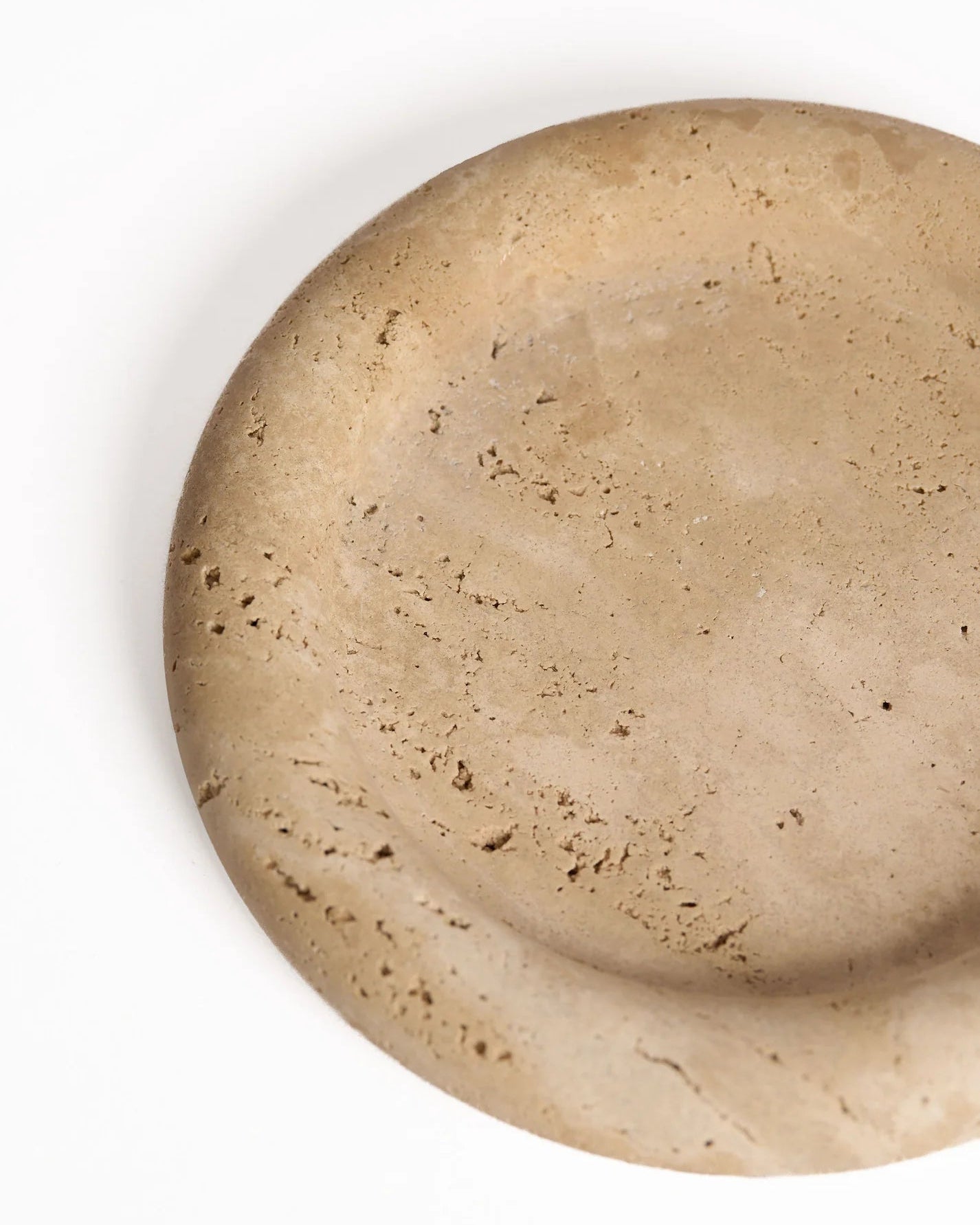 Bay Round Tray | Light Travertine