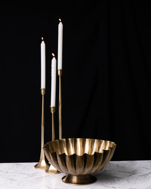 Brass Fluted Bowl | Large