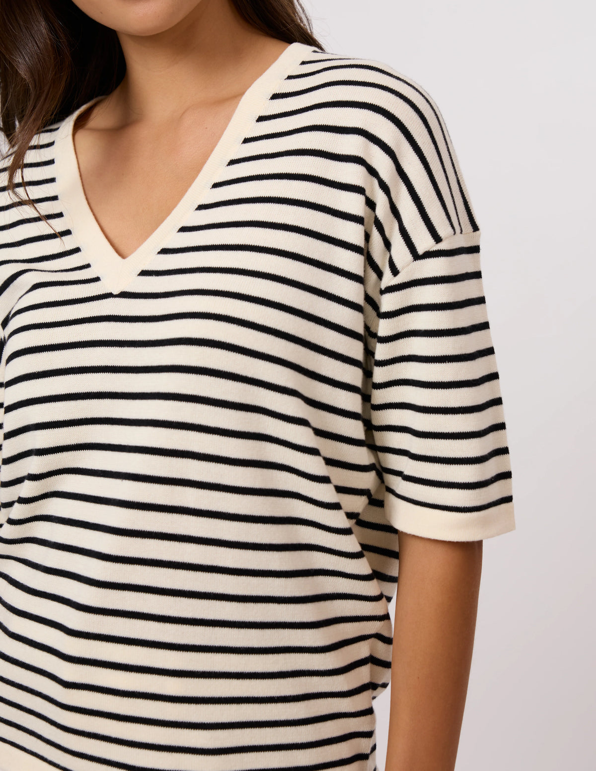 Celine Knit | Black & Ivory