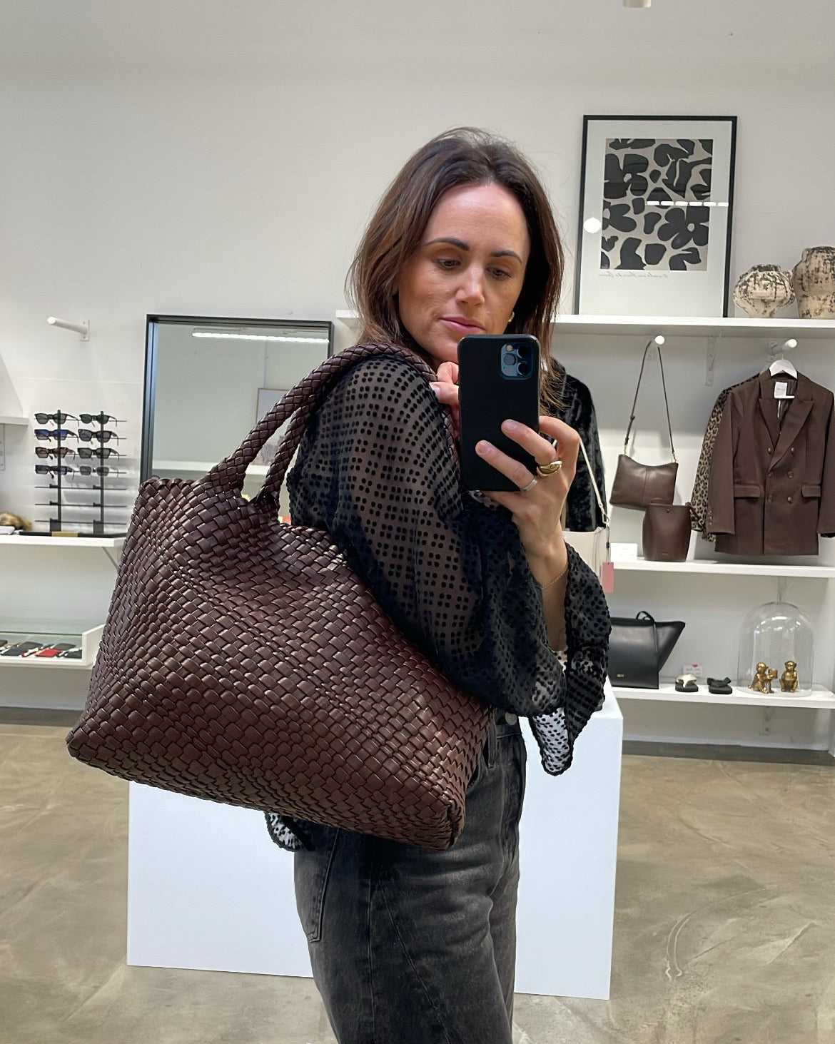 Woven Tote | Brown