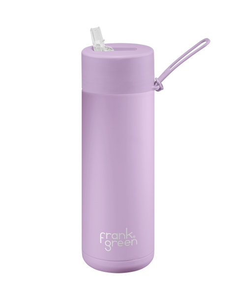 20oz/595ml Ceramic Reusable Bottle with straw lid | Lilac Haze