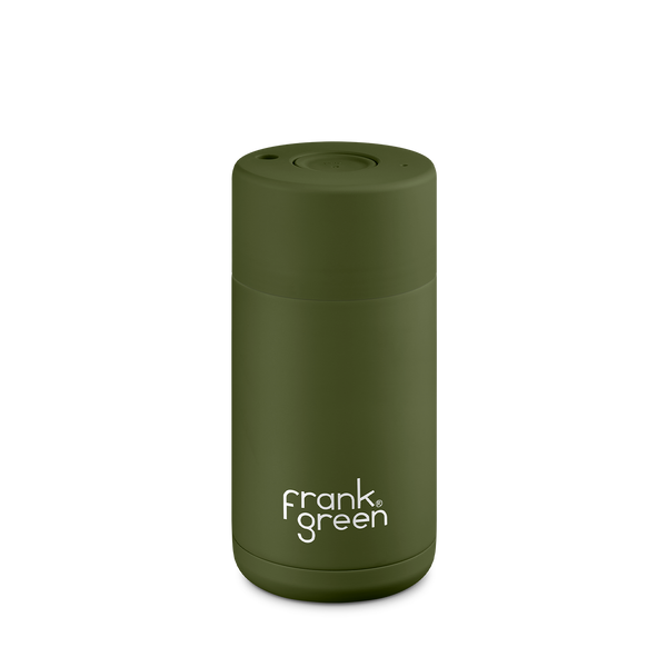 12oz/355ml Ceramic Reusable Cup | Khaki