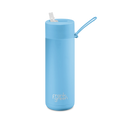 20oz/595ml Ceramic Reusable Bottle with straw lid | Sky Blue
