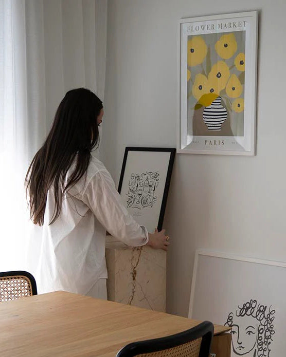 Dinner Party Print | A3 Black Framed