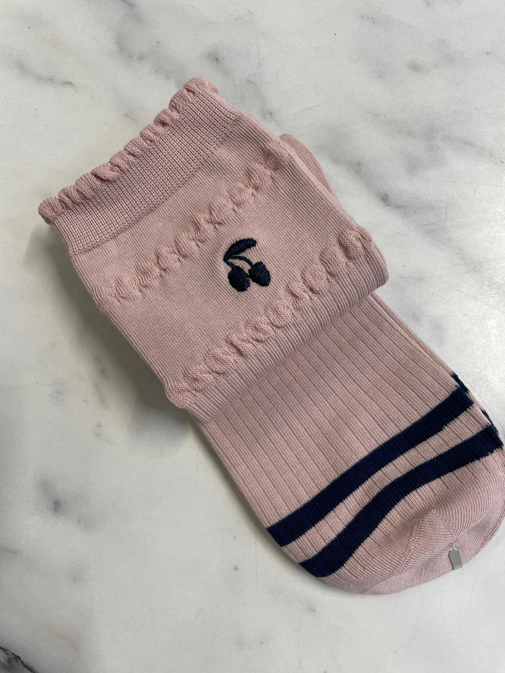 Socks | Pink & Navy Cherry