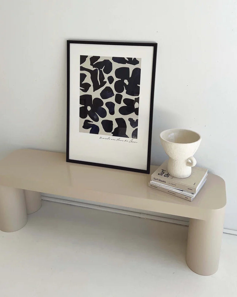 Navy Gucci Flower Market Print | A1 Black Framed