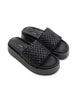 Knotted Platform Slide | Black