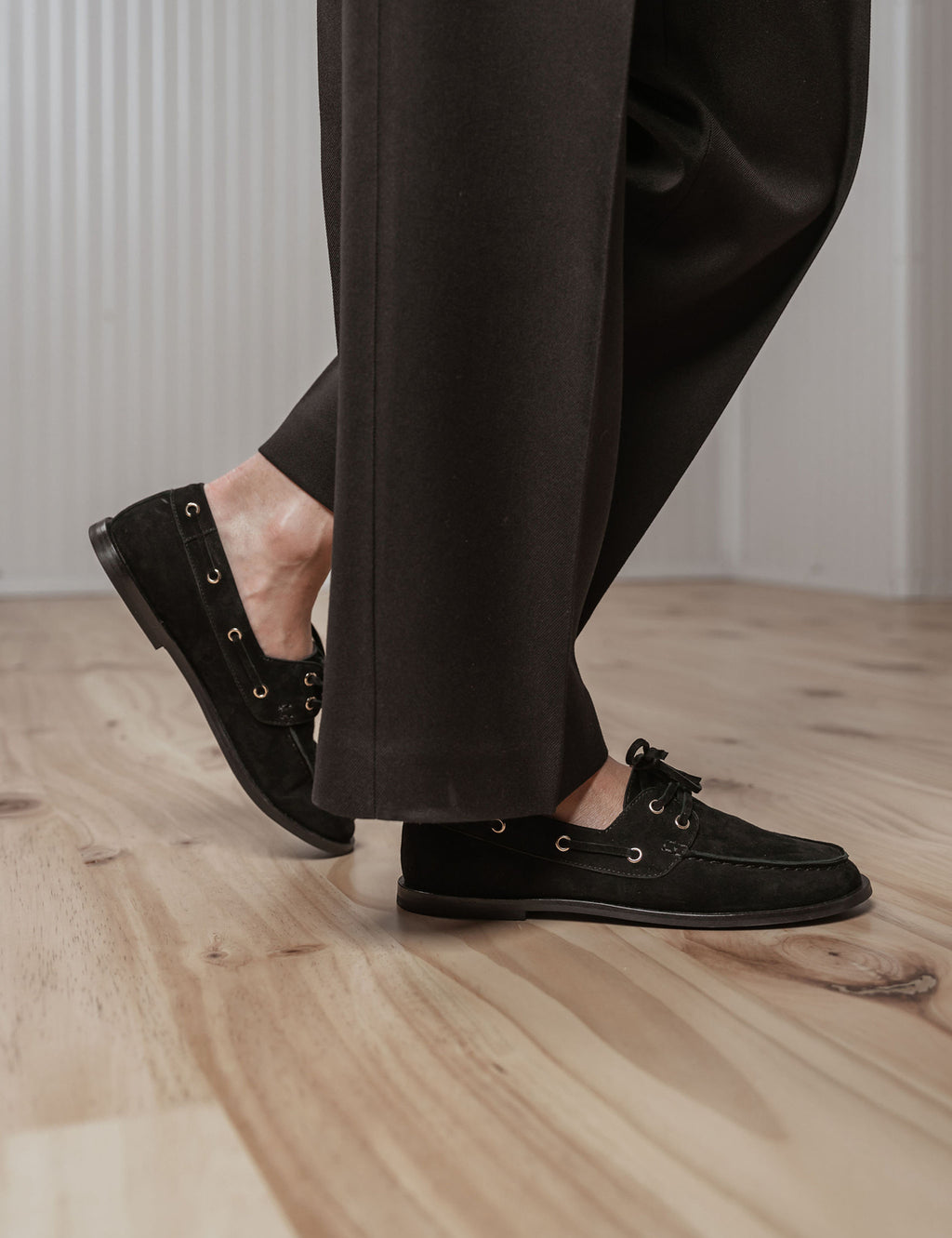 Marlo Boat Shoe | Black Suede