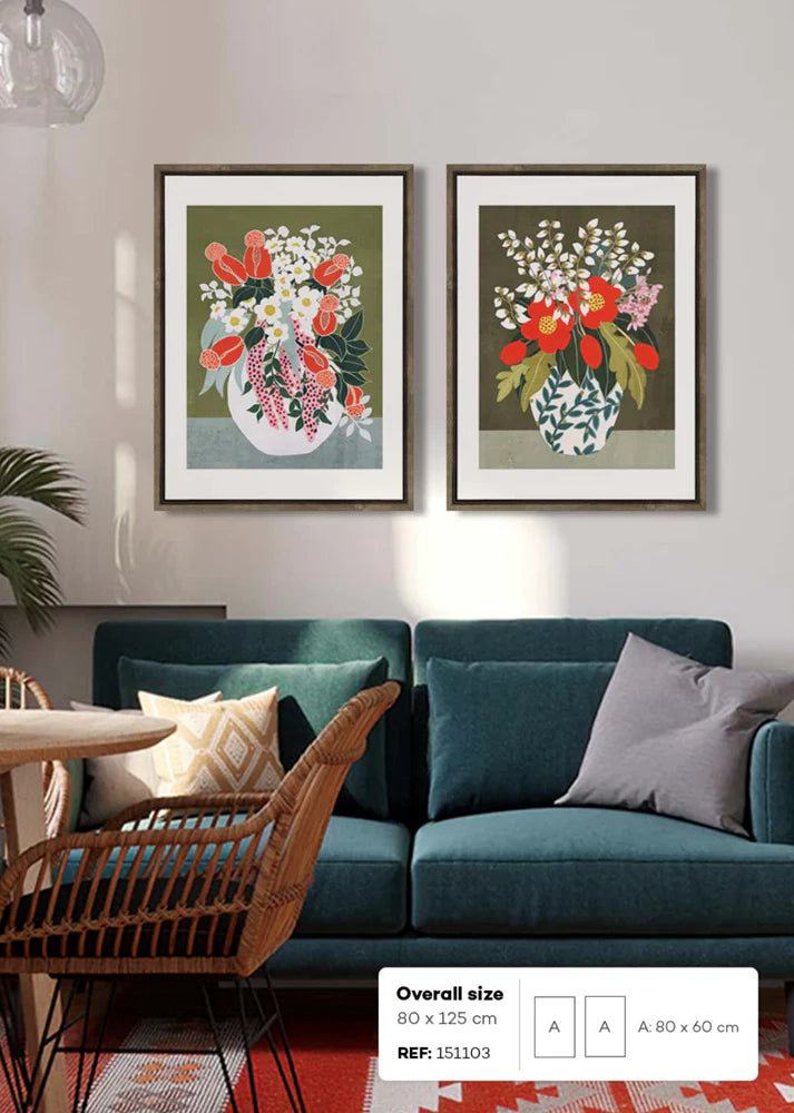 Wall Art Circa Print | Leaf Vase