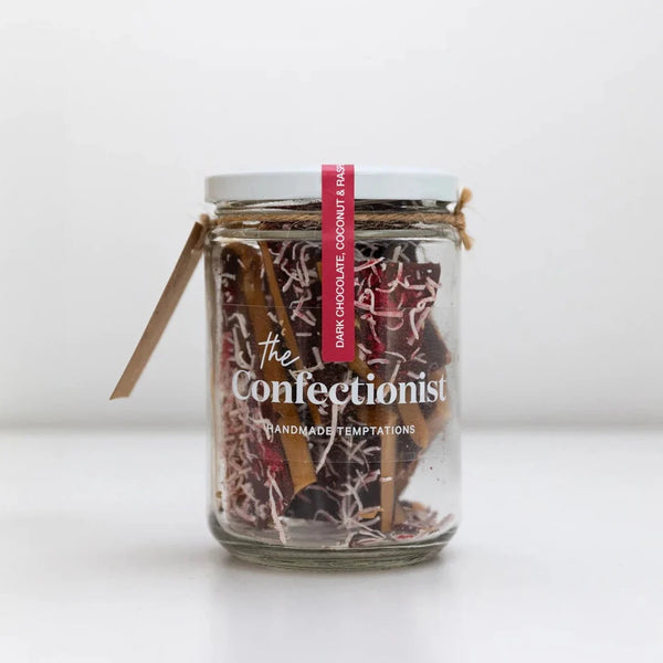 Easter Edition Toffee | Dark Chocolate, Coconut & Raspberry | 200gm Jar