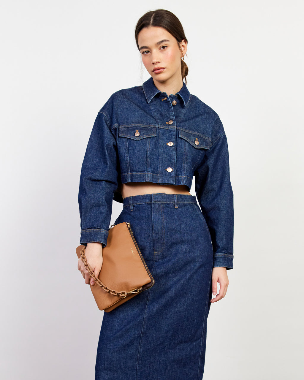 Matilda Crossbody | Toffee + Tonal Chain