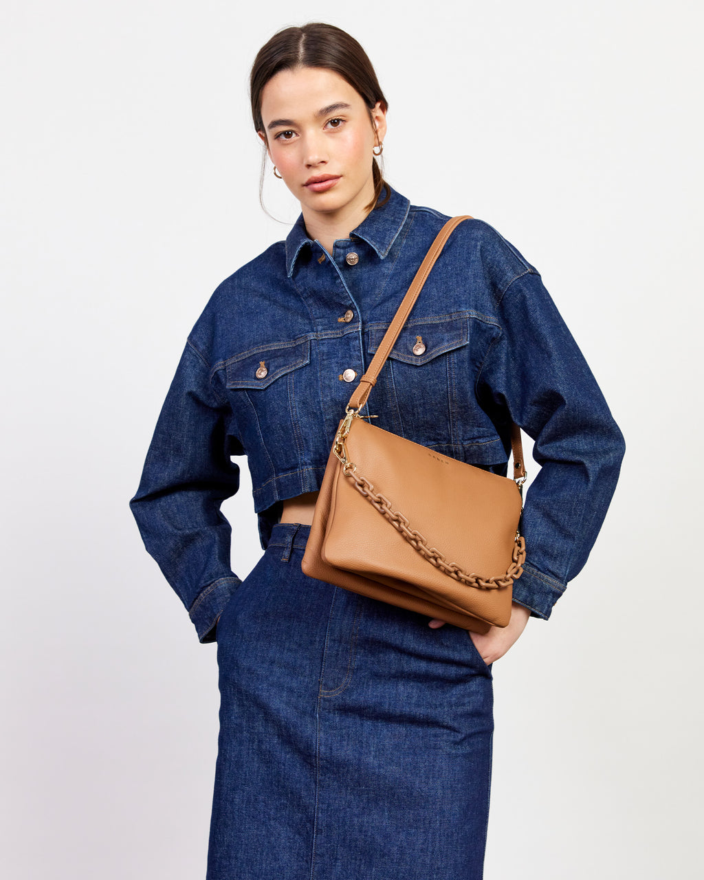 Matilda Crossbody | Toffee + Tonal Chain