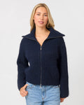 Clarisse Zip Jumper | Navy