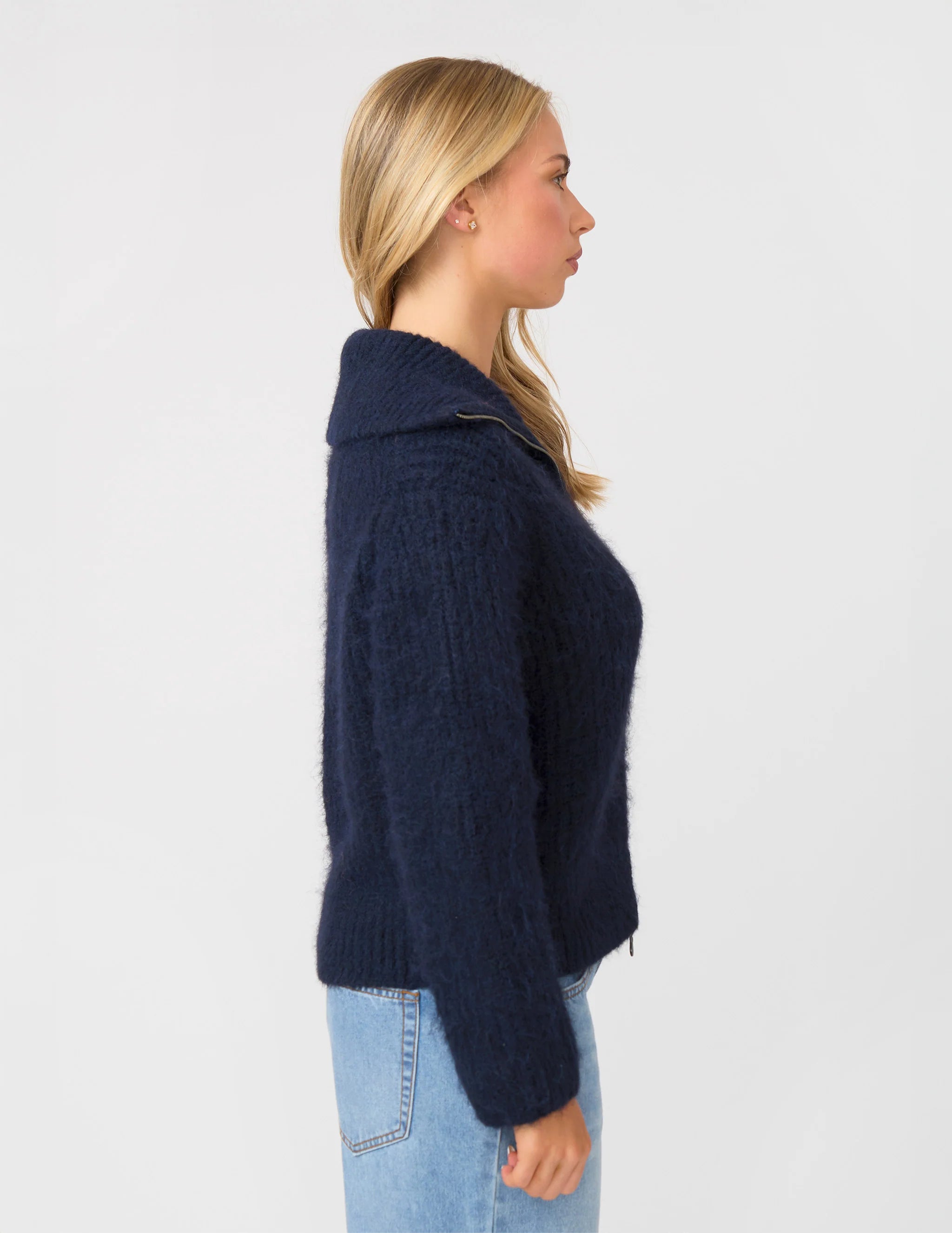 Clarisse Zip Jumper | Navy