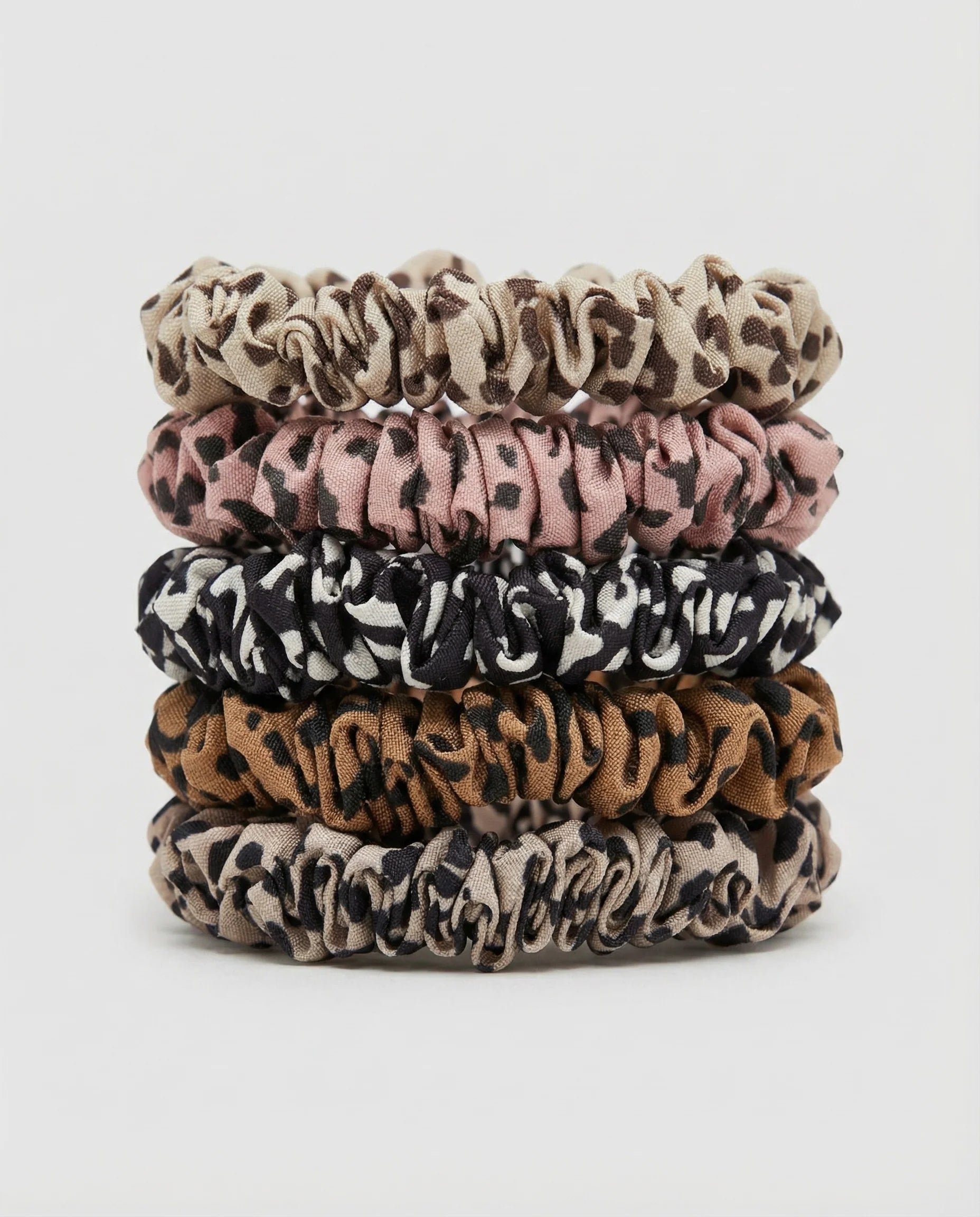 Leopard Print Hair Ties | Set of 5