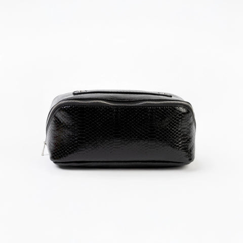 Voyage Cosmetic Bag | Black Croc
