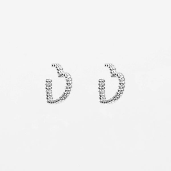 Silver Heart of Balls Earrings