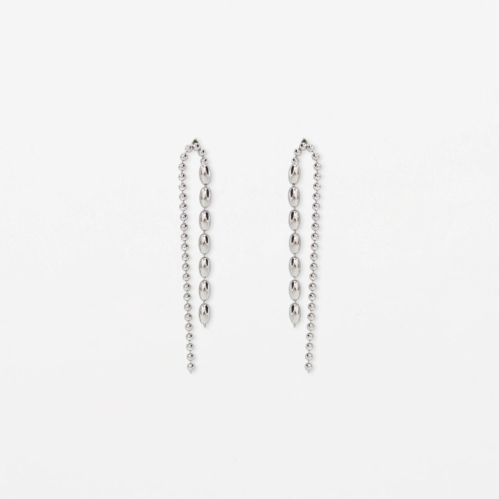 Waterfall Chain Earrings | Silver