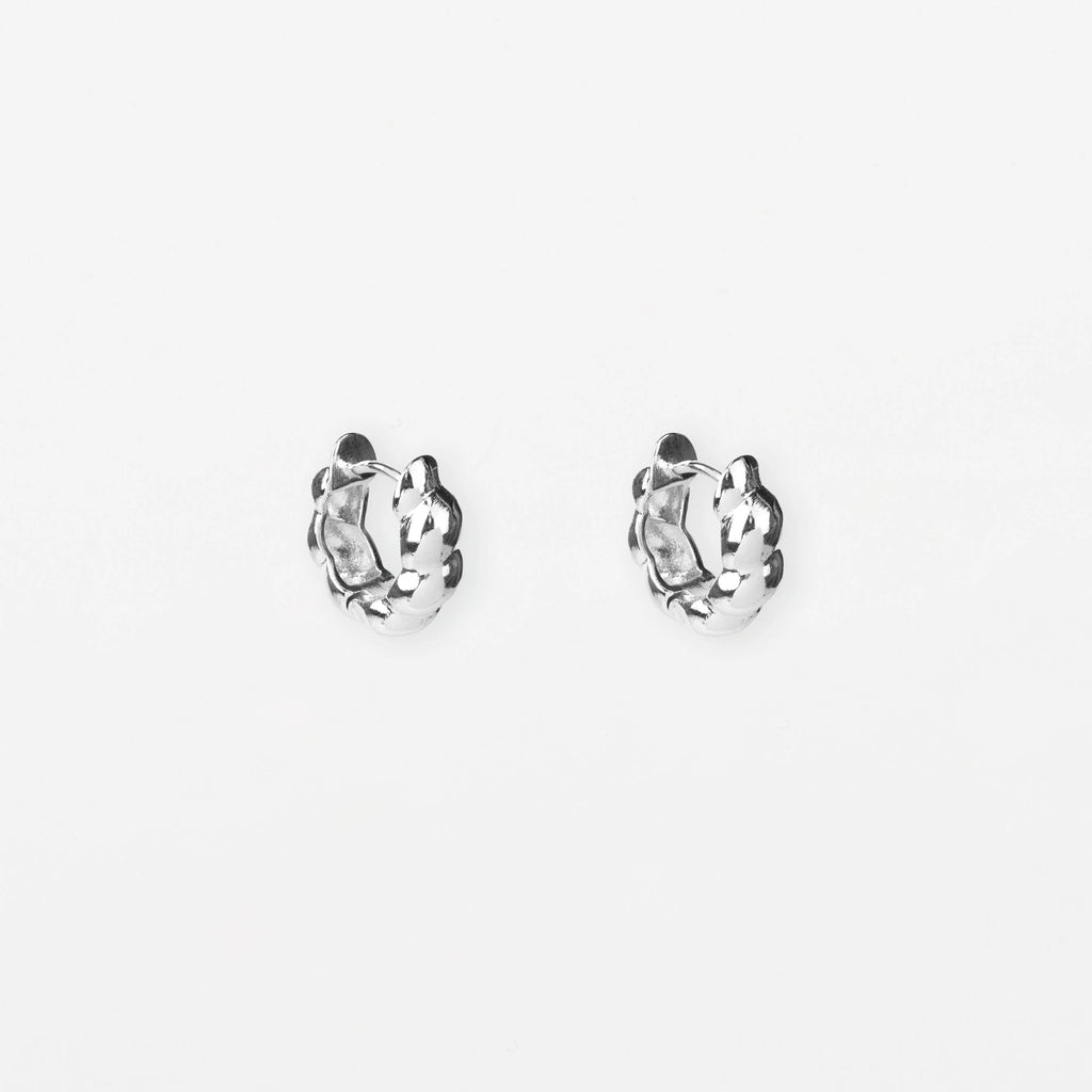 Bubble Hoop Earrings | Silver