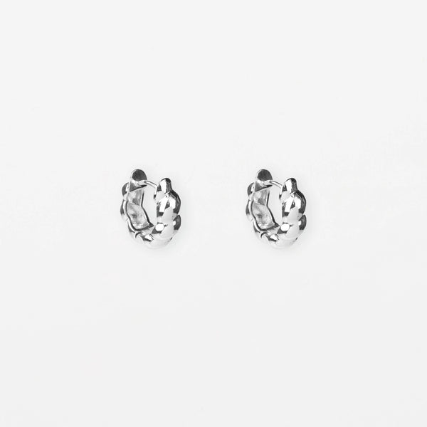 Bubble Hoop Earrings | Silver