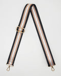 Bag Strap | Black & Rose Gold Stripe