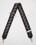 Bag Strap | Black & Grey Block Pattern