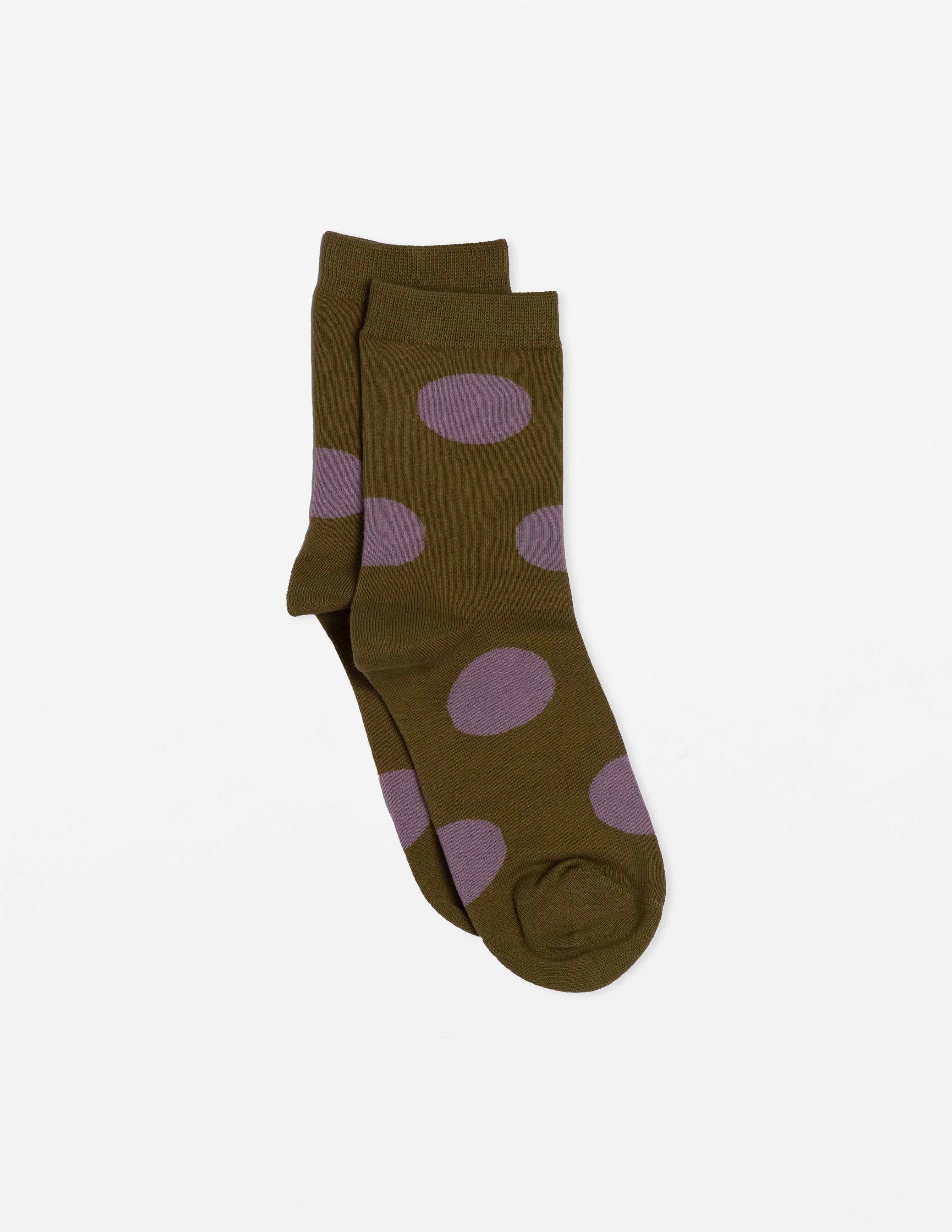 Socks | Khaki & Purple Spots