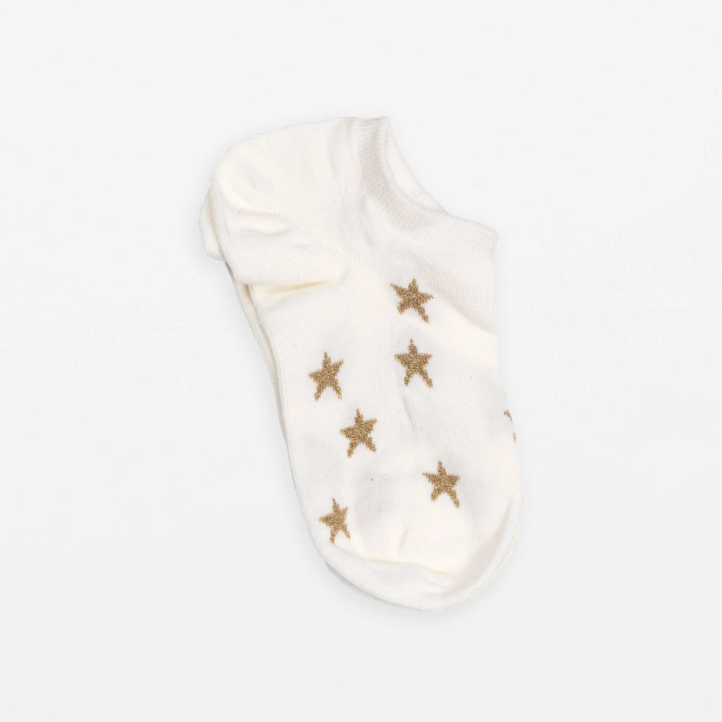 Socks | White & Glitter Stars