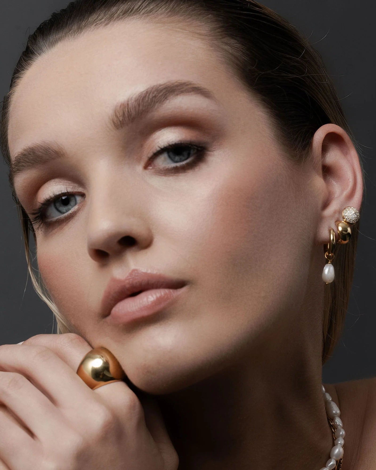 Allure Hoops | Pearl & Silver