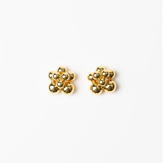 Ball Cluster Earrings | Gold